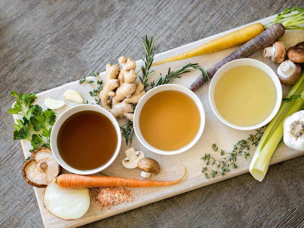 three healthy broth based soups