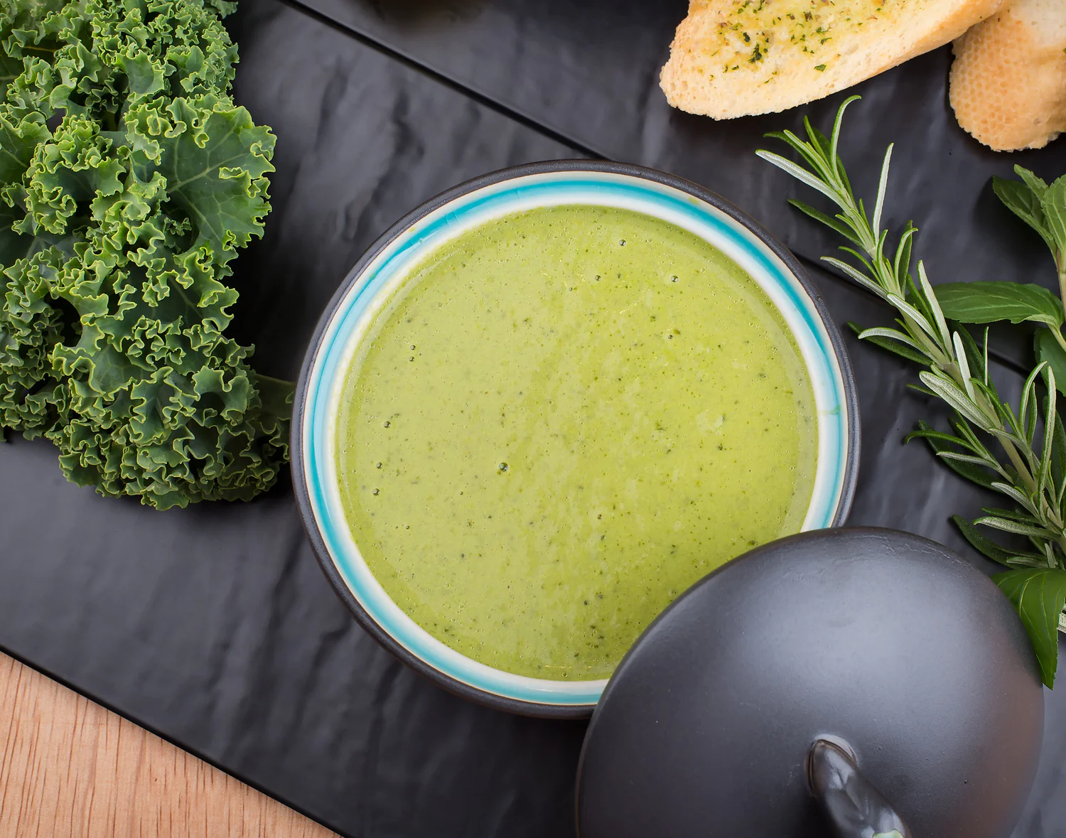 healthy green kale soup